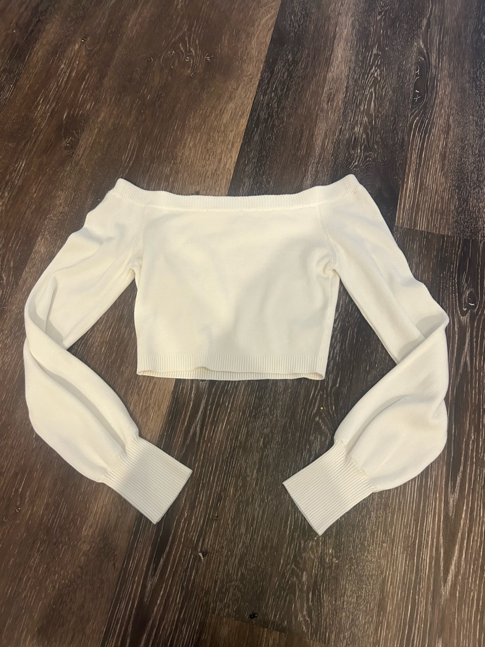 Garage Cream Off the Shoulder Top